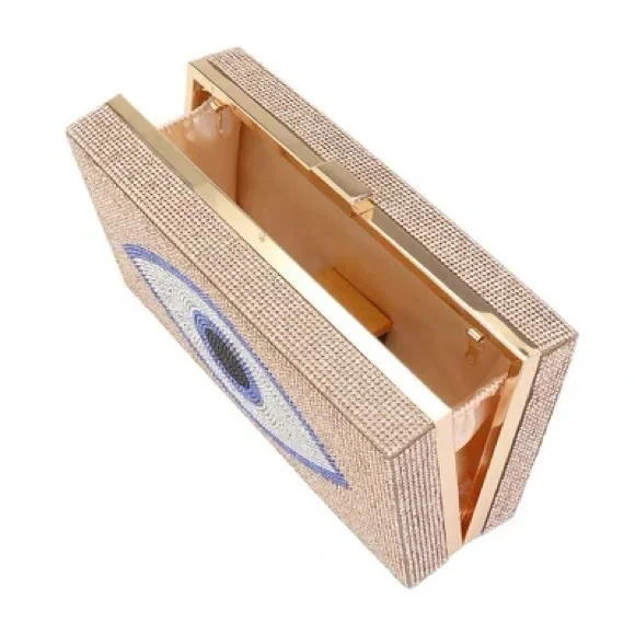 105. Evil Eye Glitter Purse - Picture 2 of 3